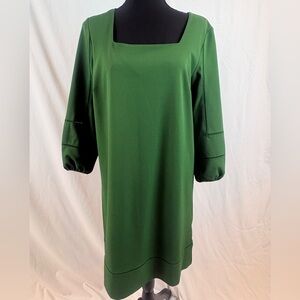Ann Taylor Long Sleeve Green Dress